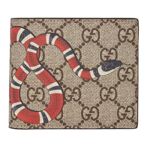 gucci men's snake wallet|gucci snakeskin wallet.